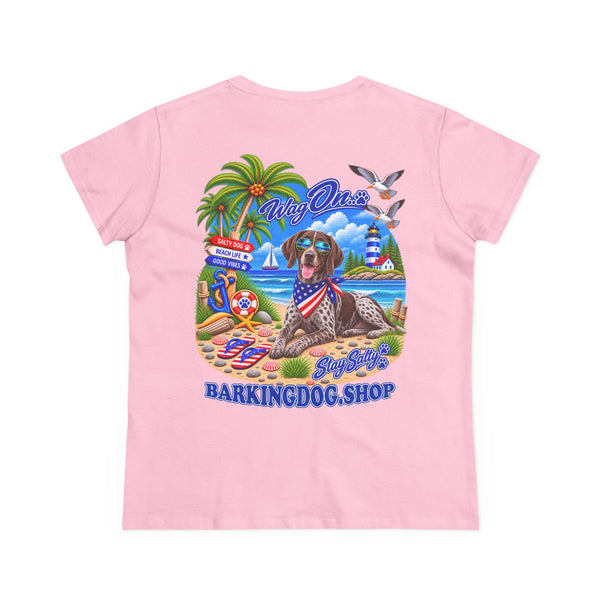 German Shorthair Pointer Stay Salty T Shirt Beach Collection Salty Pup Beach Life Graphic Tee Wag On BarkingDog Shop