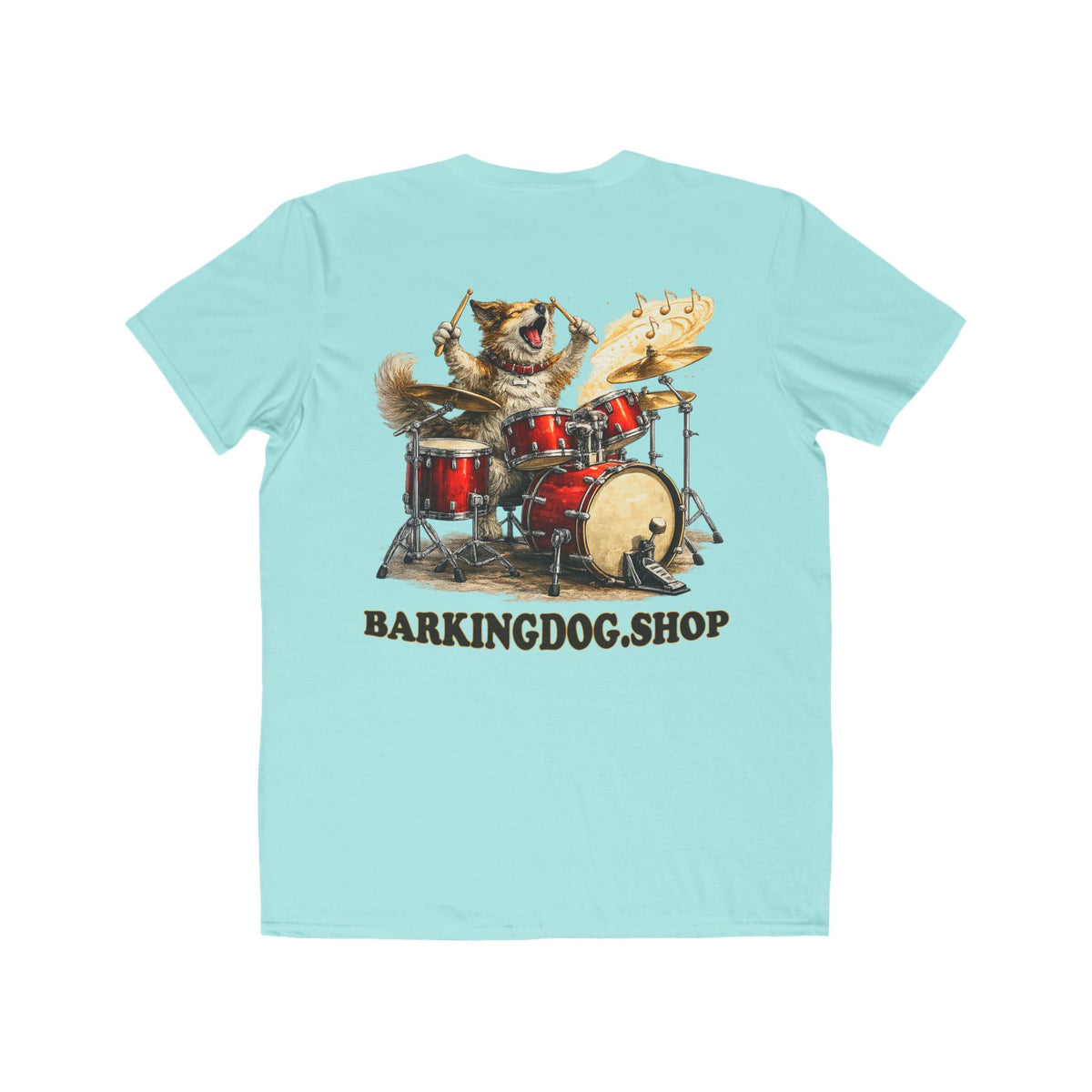 Drummer Dog T Shirt Music Collection Funny Dog Drummer Music Graphic Tee Wag On BarkingDog Shop