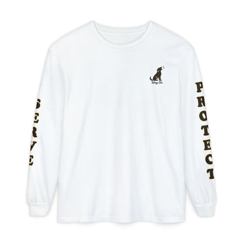 B-1B Lancer Long Sleeve Tee — Barking Dog 'Wag On' Military Air Force Tribute