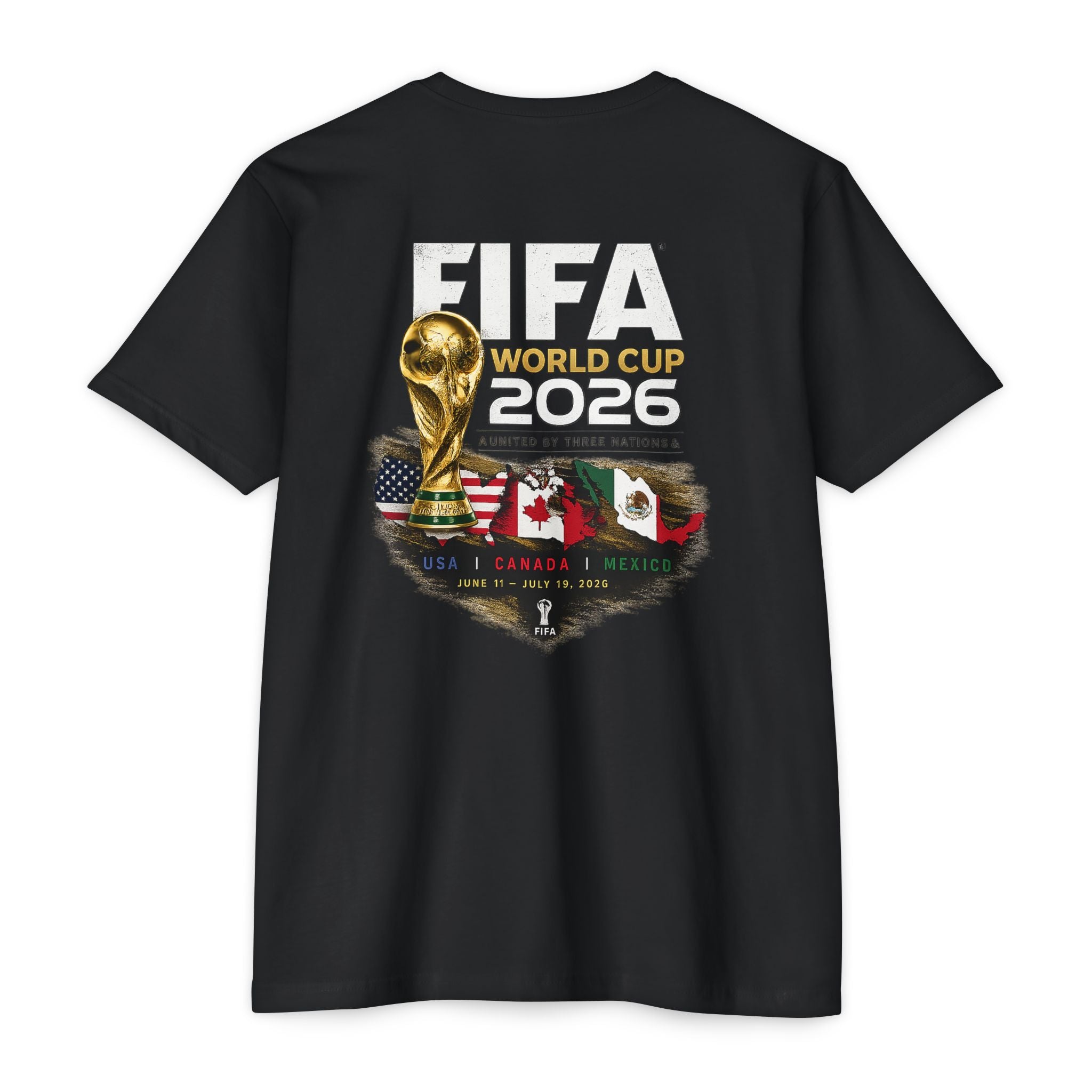 FIFA World Cup 2026 T-Shirt — USA Canada Mexico Official Souvenir Tee
