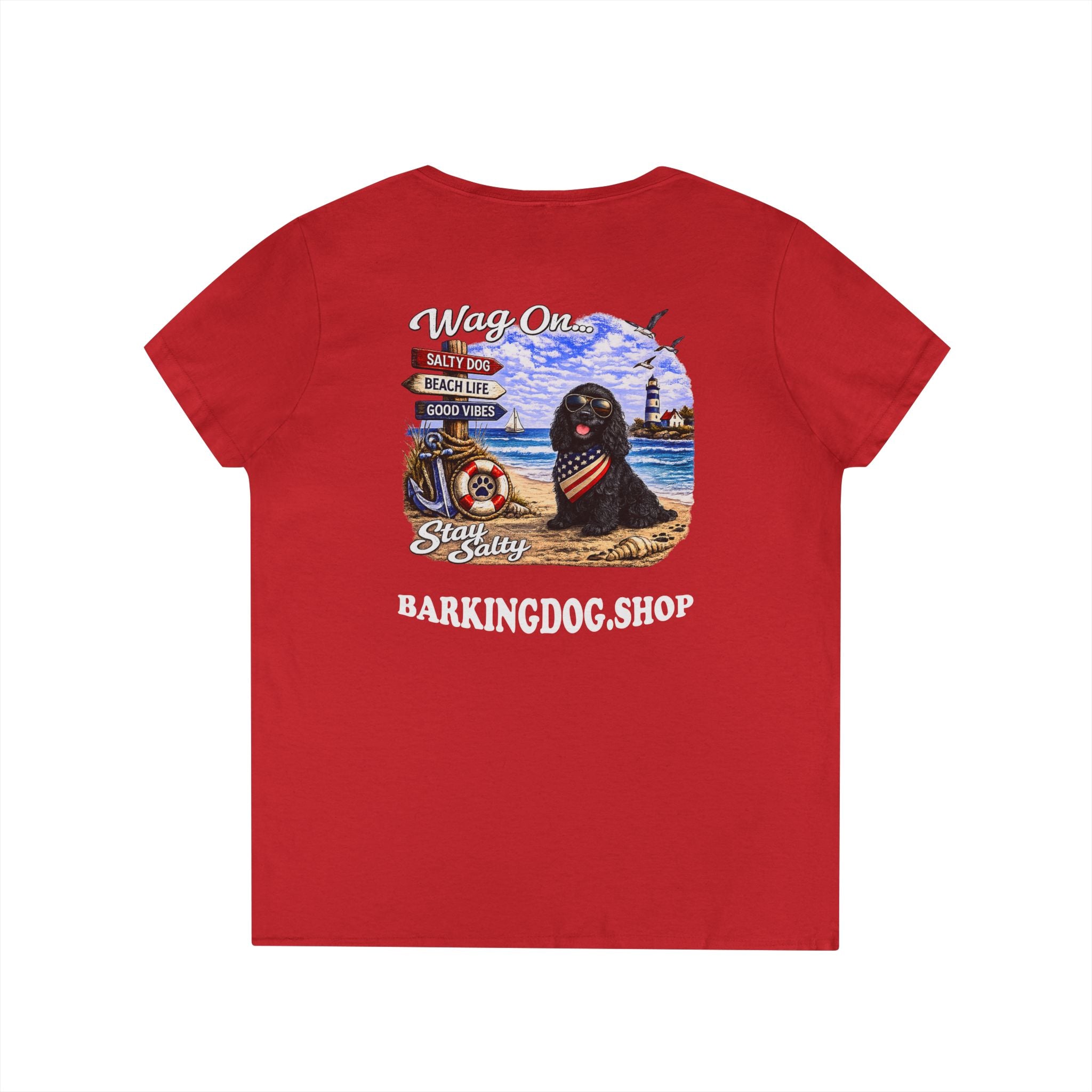 Cocker Spaniel Dog Beach T Shirt Wag On™ Stay Salty