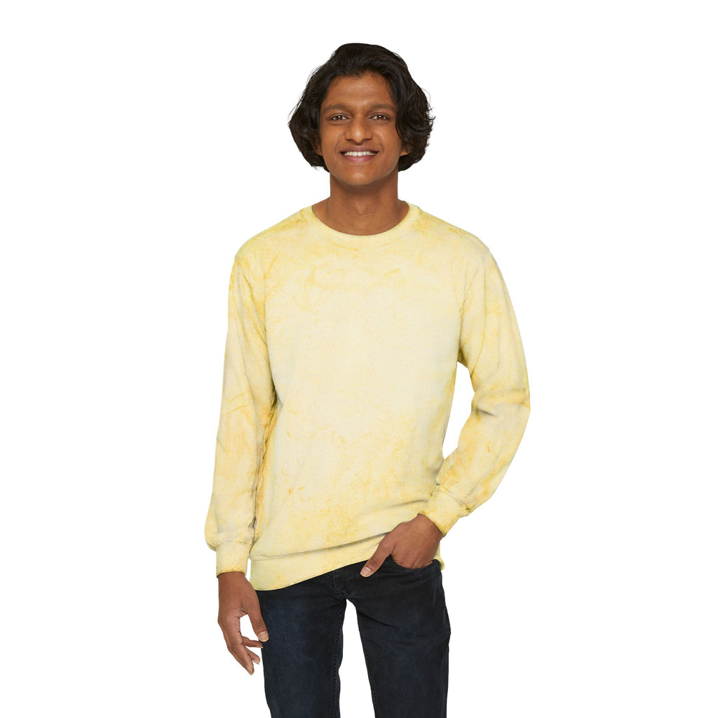 Future City Yellow Tie-Dye Crewneck Sweatshirt