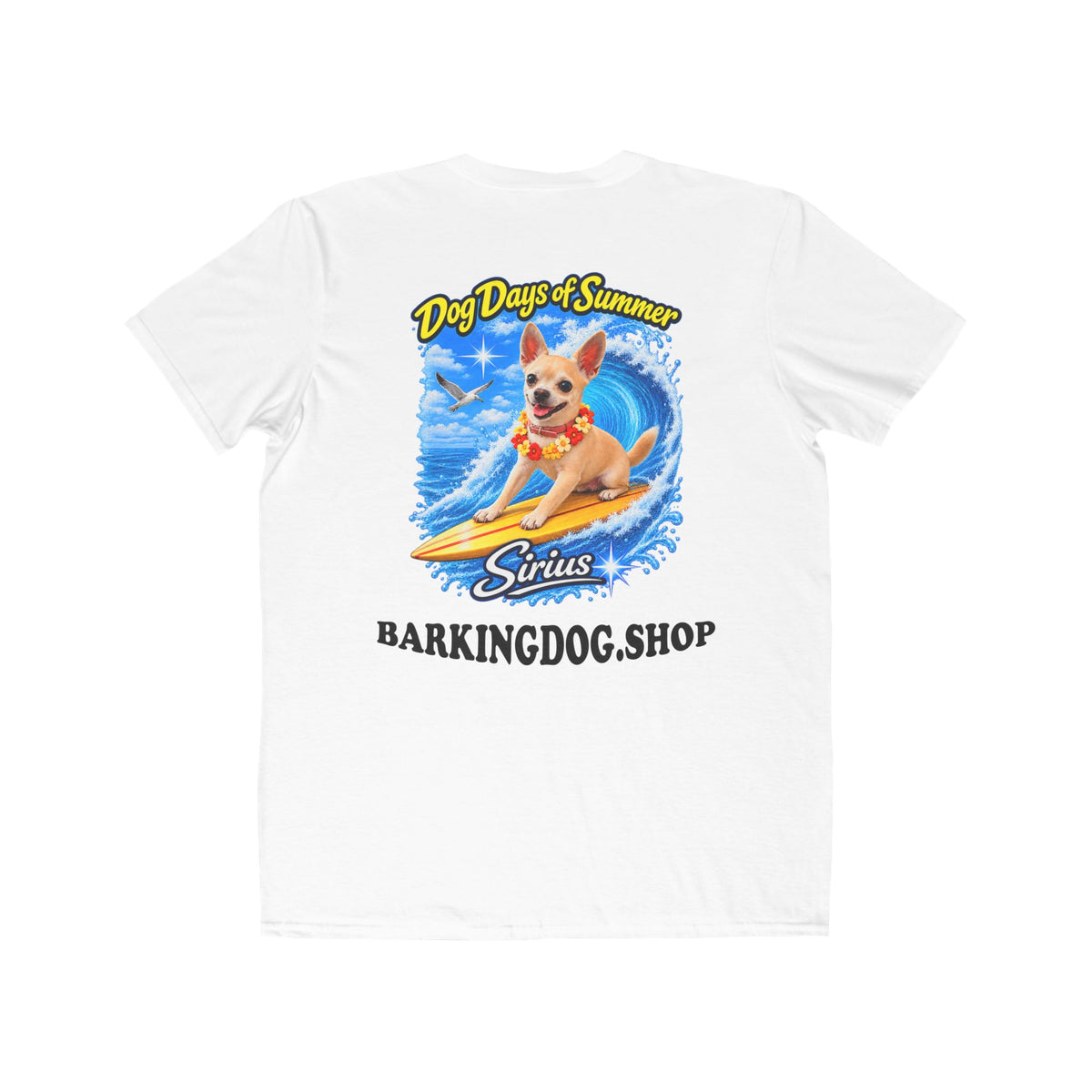 Chihuahua Surfboard T Shirt Dog Days Of Summer Beach Dog Lover Graphic Tee Wag On BarkingDog Shop