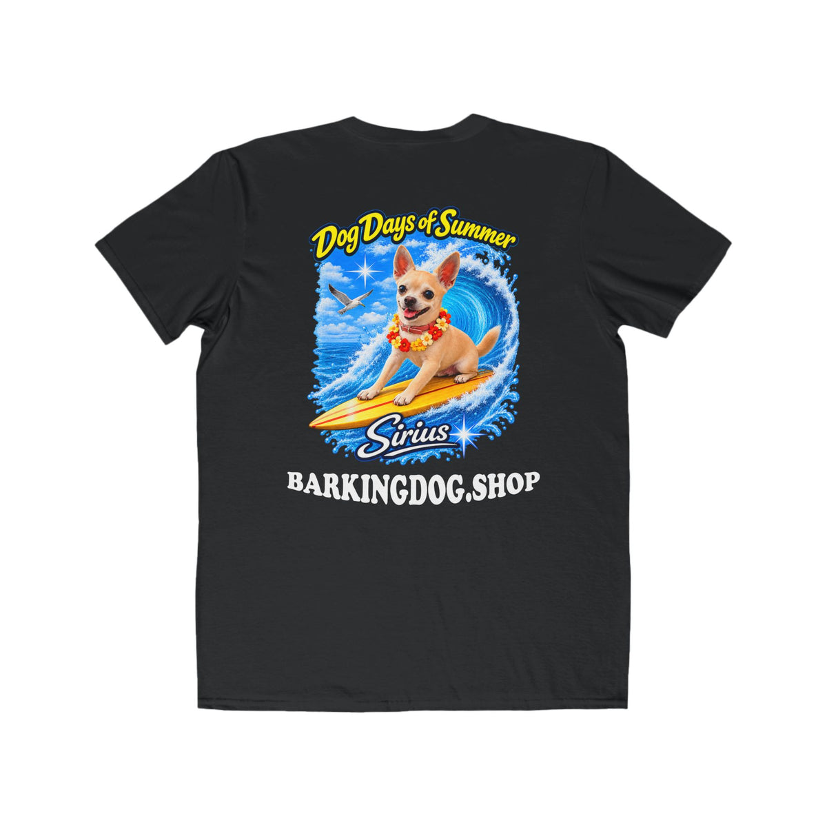 Chihuahua Surfboard T Shirt Dog Days Of Summer Beach Dog Lover Graphic Tee Wag On BarkingDog Shop