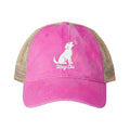 Women's Embroidered Wag On Washed Mesh-Back Cap