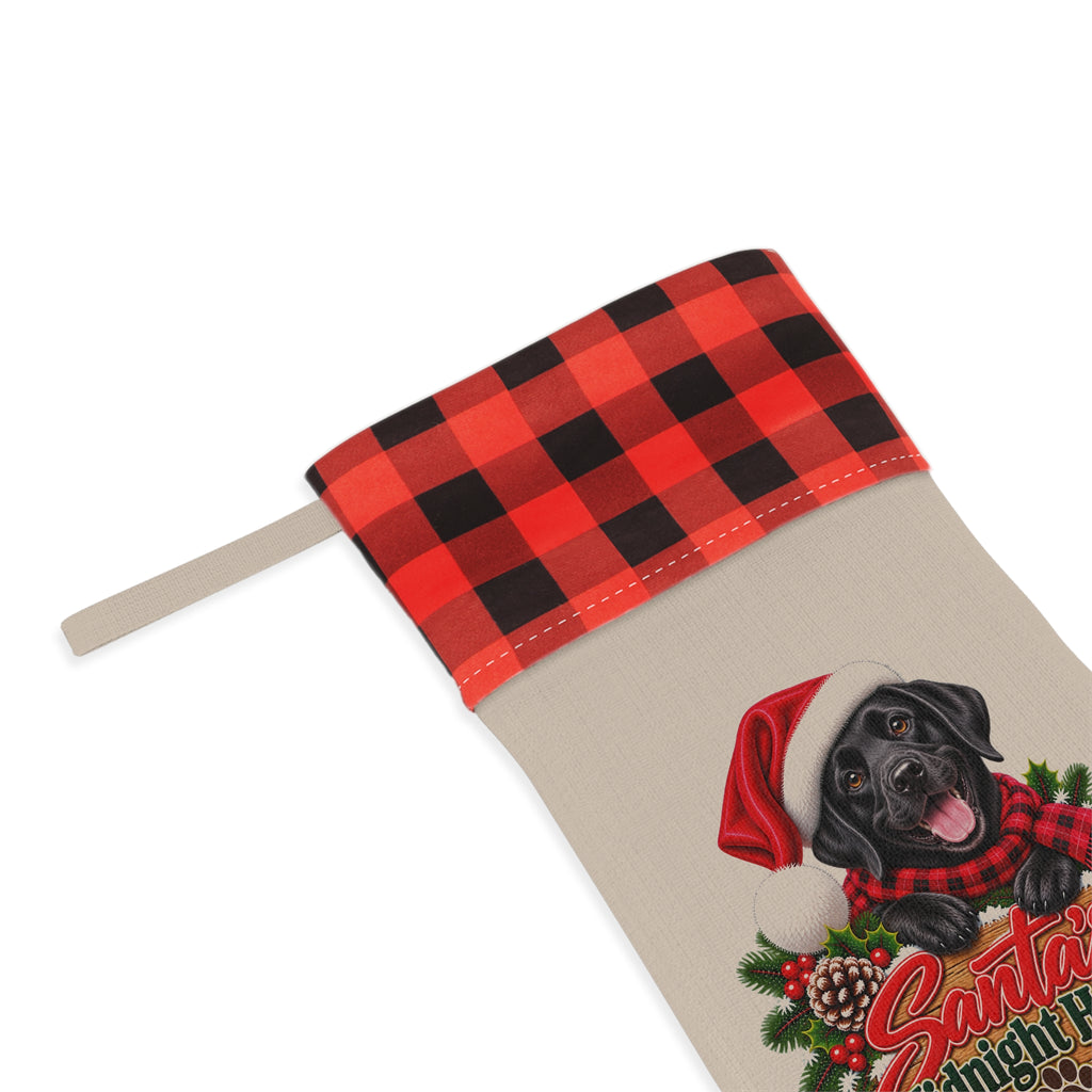 Black Labrador Santa’s Midnight Helper Christmas Stocking BarkingDog Shop