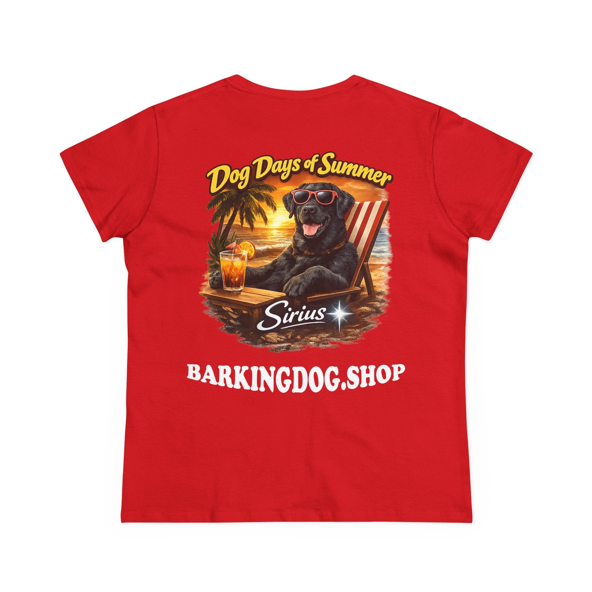 Black Labrador Dog Beach Chair T-Shirt Wag On™ Dog Days of Summer