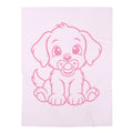 Pink Puppy Pacifier Baby Swaddle Blanket Babies and Puppies Collection Newborn Wrap Baby Gift BarkingDog Shop