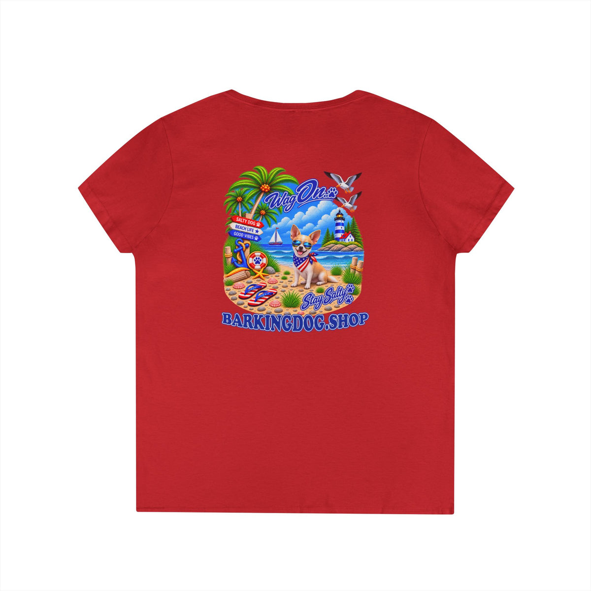 Chihuahua Stay Salty T Shirt Beach Collection Salty Pup Beach Life Graphic Tee Wag On BarkingDog Shop