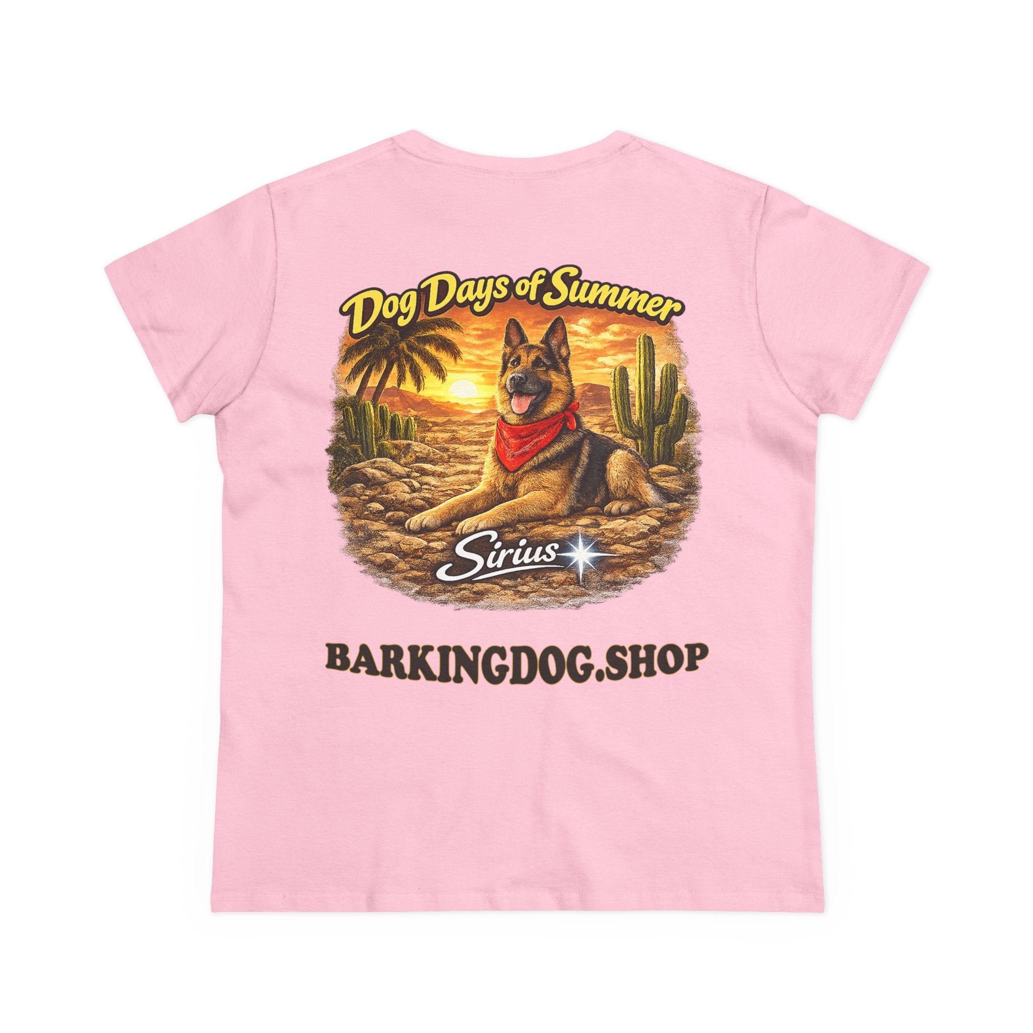 German Shepherd Dog Cactus T-Shirt Wag On™ Dog Days of Summer