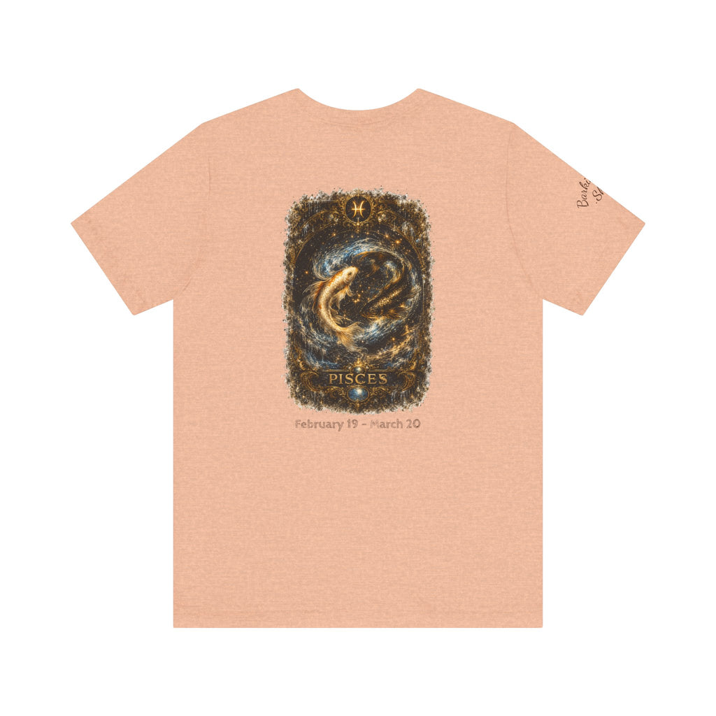 Pisces Zodiac T-Shirt — Mystical Gold Fish Astrology Tee