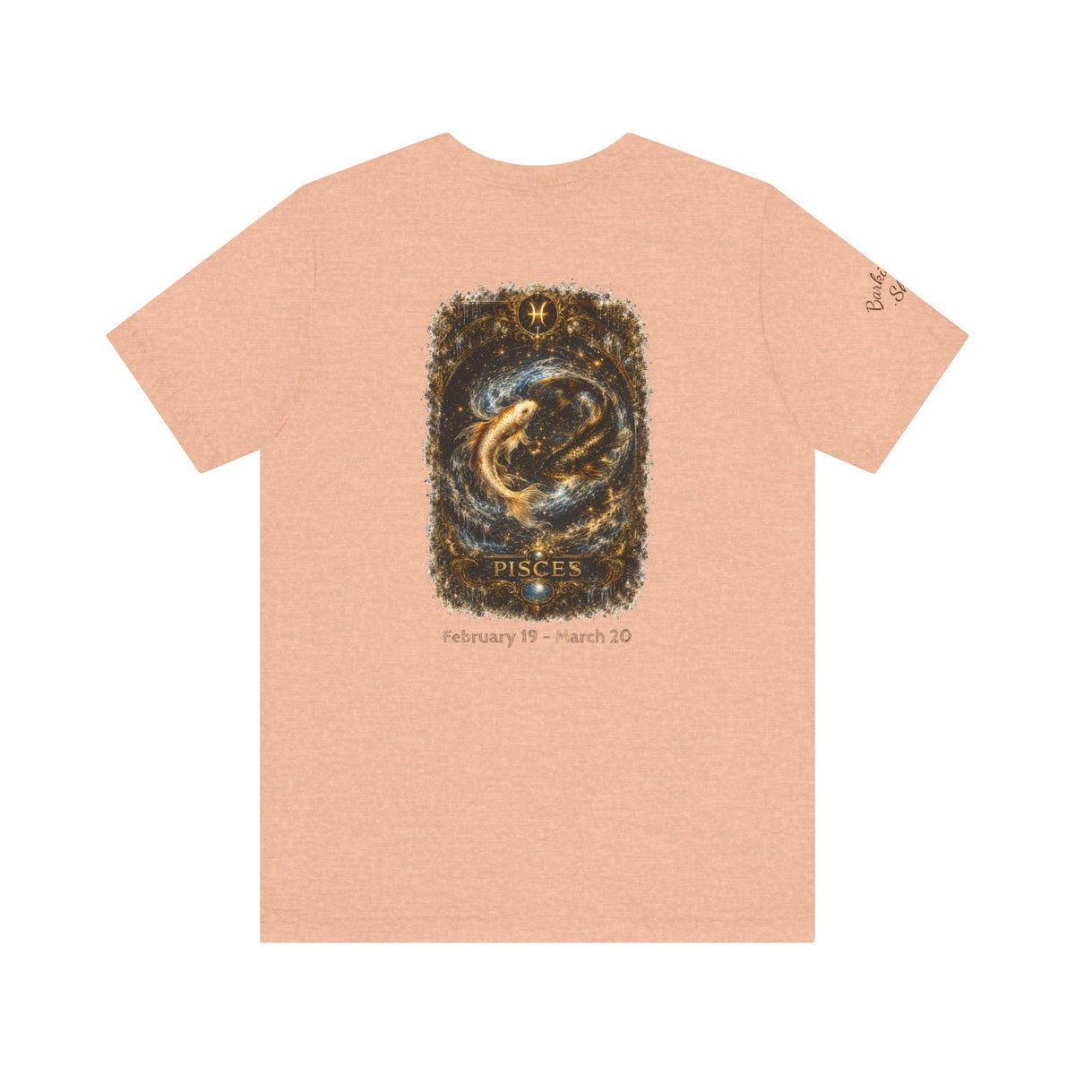 Pisces Zodiac T-Shirt — Mystical Gold Fish Astrology Tee