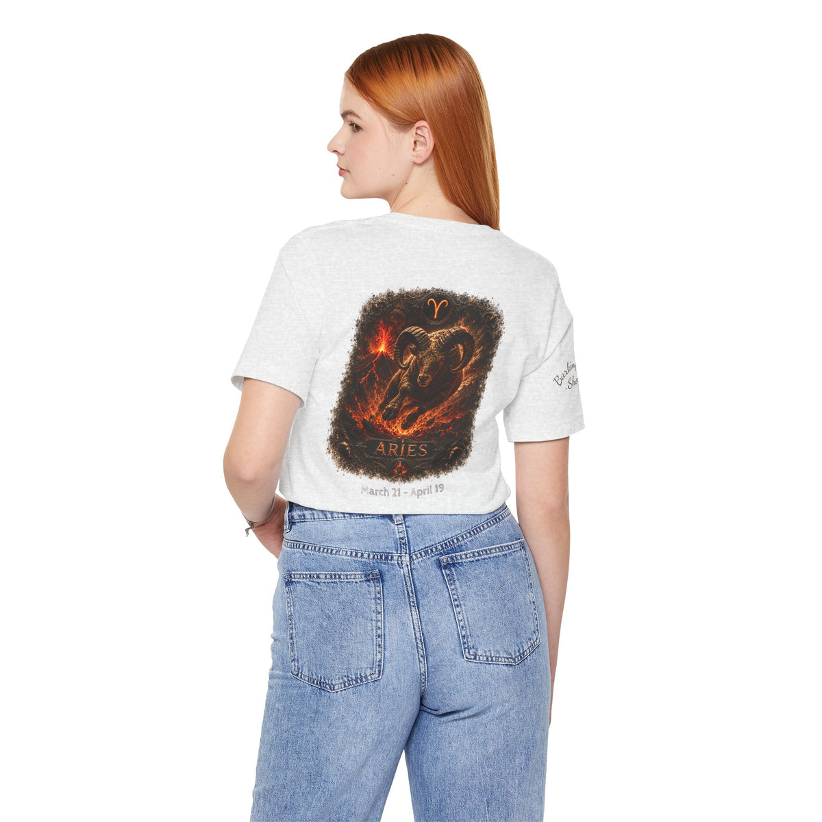 Aries Fire Ram Zodiac T‑Shirt — Bold Astrological Graphic Tee