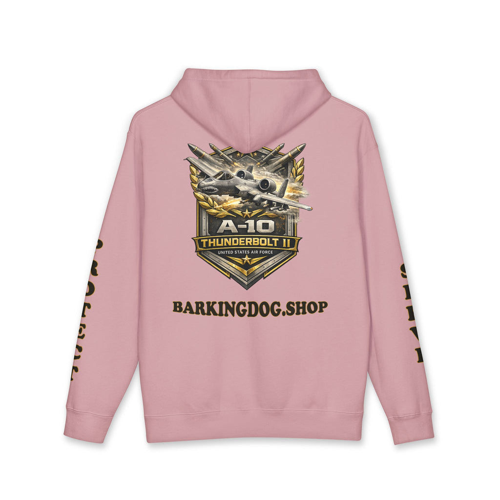 A-10 Thunderbolt II Jet Hoodie — Barking Dog 'Wag On' Military Air Force Tribute