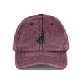 Embroidered Vintage Dog Cap - 'Wag On' Washed Baseball Hat