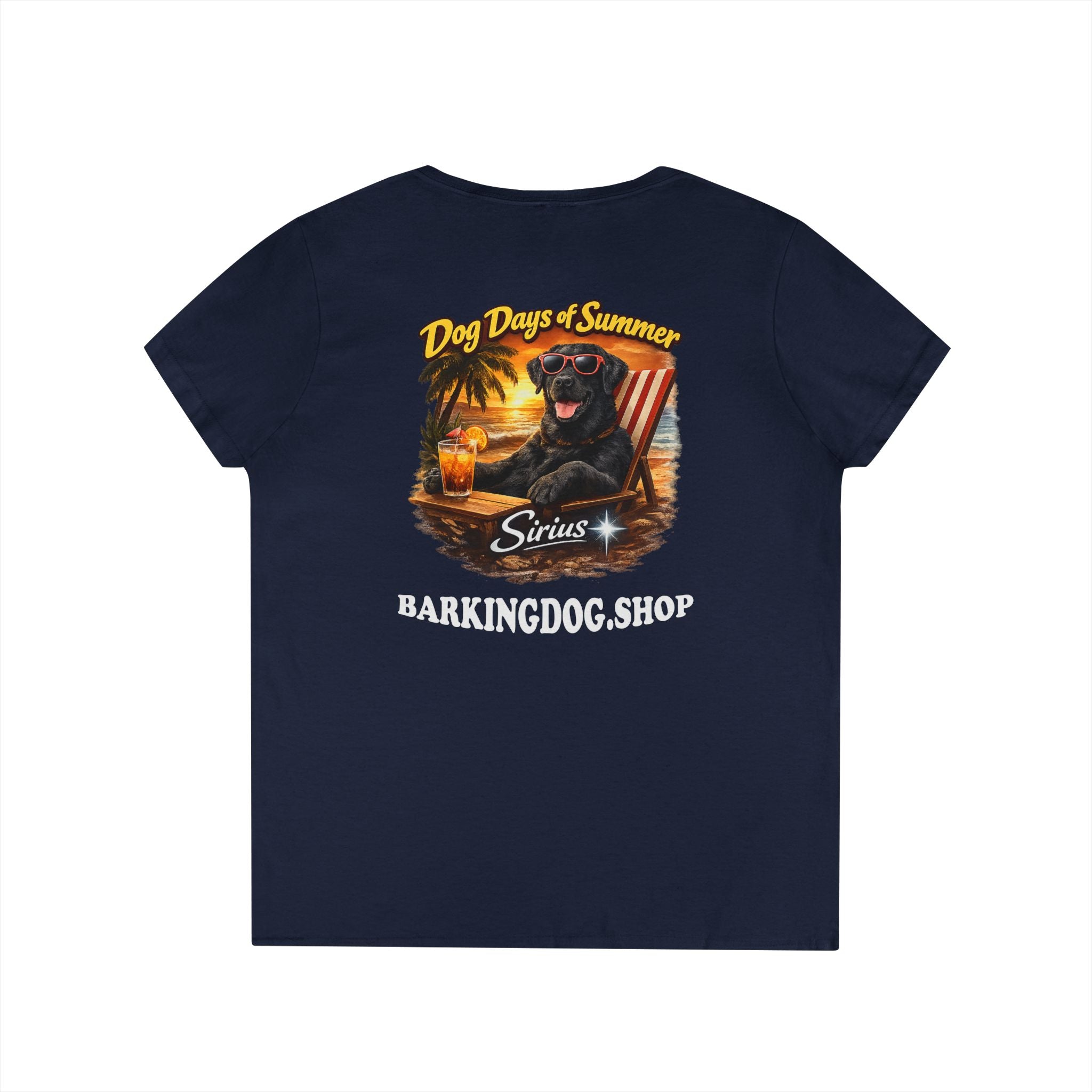 Black Labrador Dog Beach Chair T-Shirt Wag On™ Dog Days of Summer