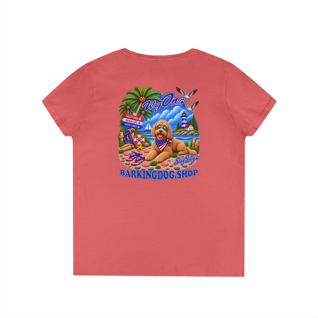 Goldendoodle Stay Salty T Shirt Beach Collection Salty Pup Beach Life Graphic Tee Wag On BarkingDog Shop