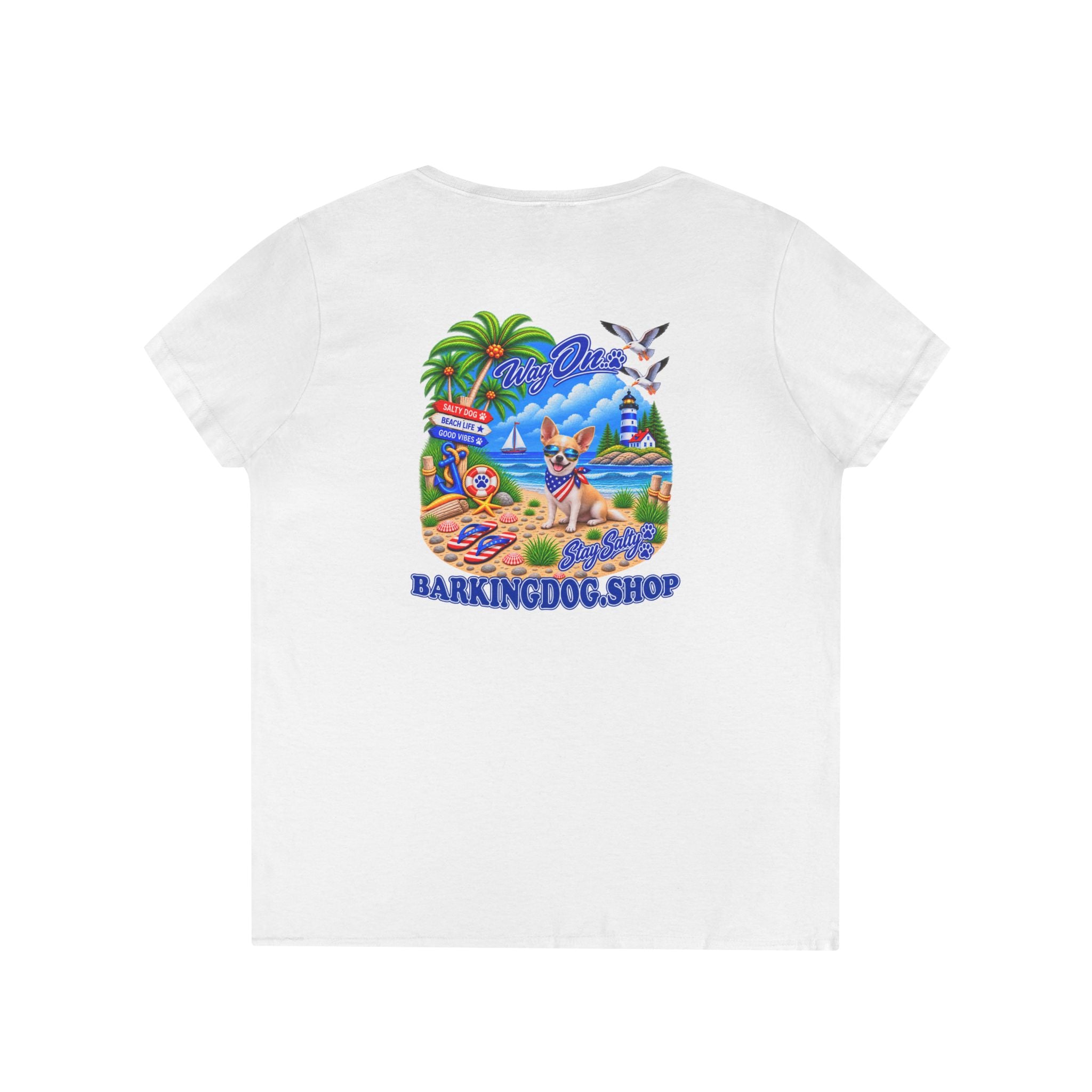 Chihuahua Stay Salty T Shirt Beach Collection Salty Pup Beach Life Graphic Tee Wag On BarkingDog Shop