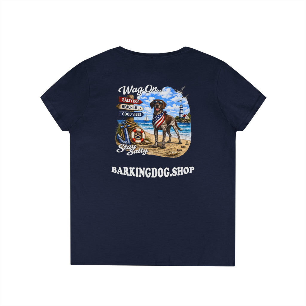 German Shorthair Pointer Dog Beach T Shirt Wag On™ Stay Salty