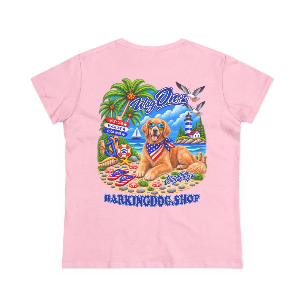 Golden Retriever Stay Salty T Shirt Beach Collection Salty Pup Beach Life Graphic Tee Wag On BarkingDog Shop