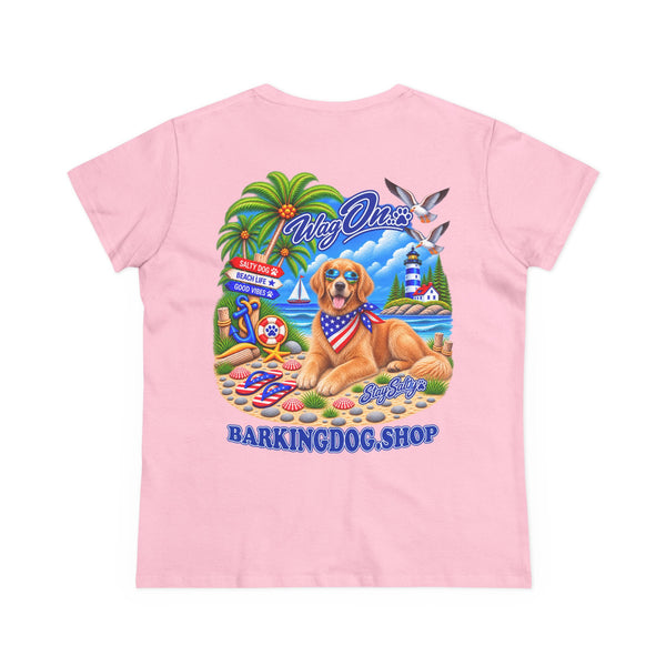 Golden Retriever Stay Salty T Shirt Beach Collection Salty Pup Beach Life Graphic Tee Wag On BarkingDog Shop