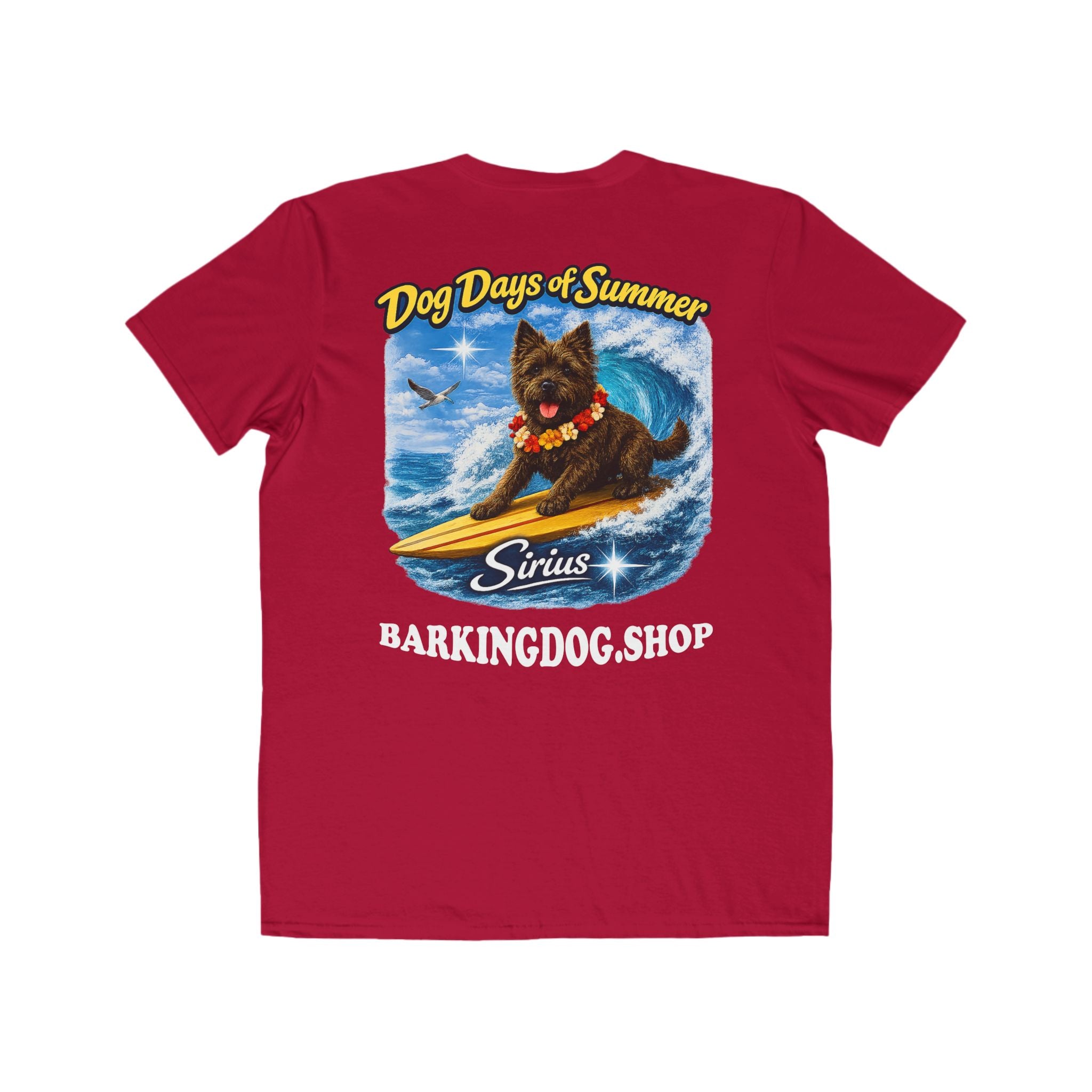 Cairn Terrier Surfboard T-Shirt Wag On™ Dog Days of Summer
