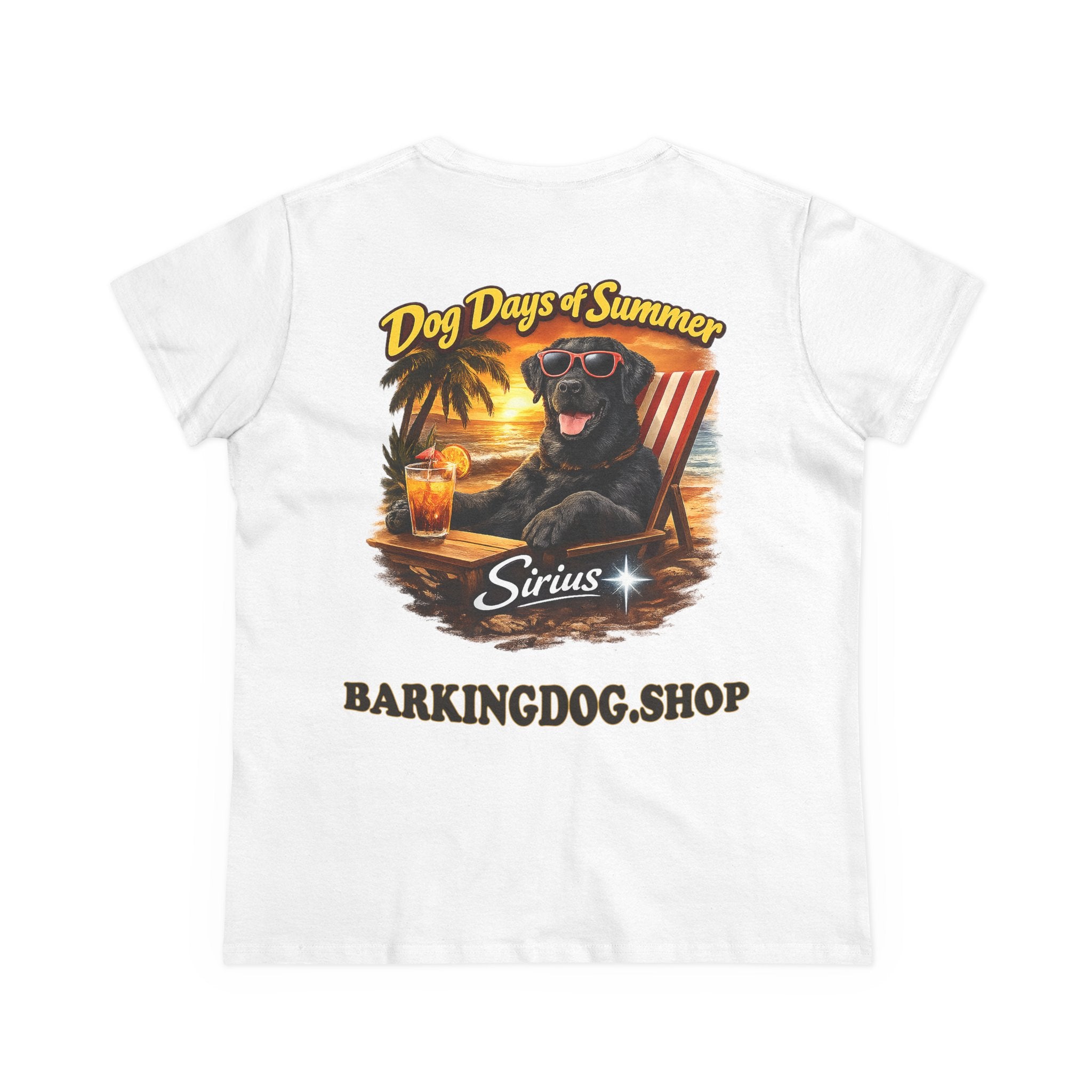 Black Labrador Dog Beach Chair T-Shirt Wag On™ Dog Days of Summer