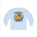Golden Retriever Dog Days of Summer Inner Tube Long Sleeve T Shirt Beach Collection Floating Dog Graphic Tee Wag On BarkingDog Shop