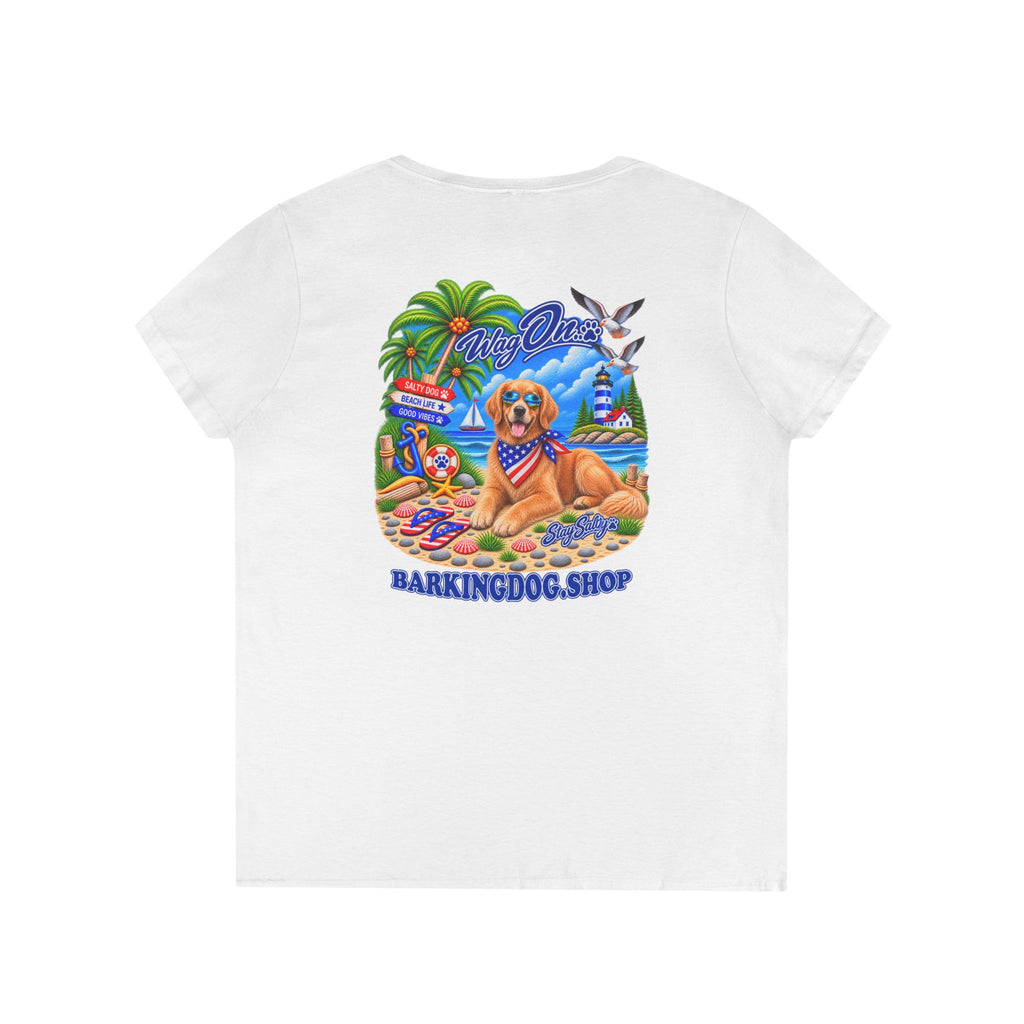 Golden Retriever Stay Salty T Shirt Beach Collection Salty Pup Beach Life Graphic Tee Wag On BarkingDog Shop