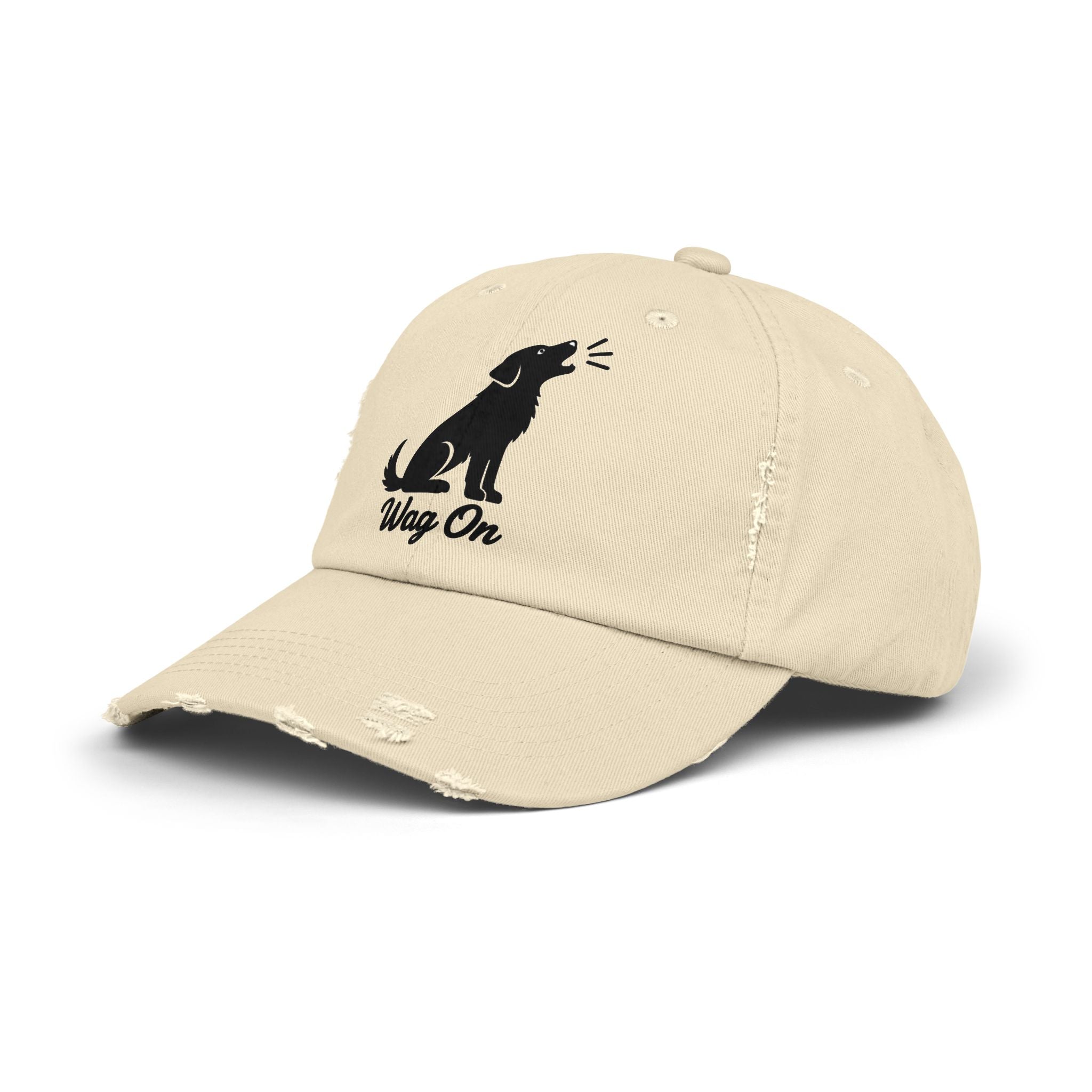 Wag On Dog Distressed Cap DTF