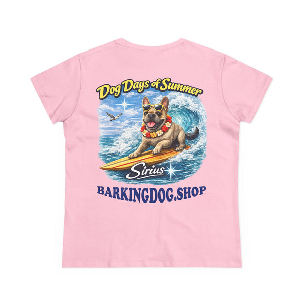 French Bull Dog Surfboard T-Shirt Wag On™ Dog Days of Summer