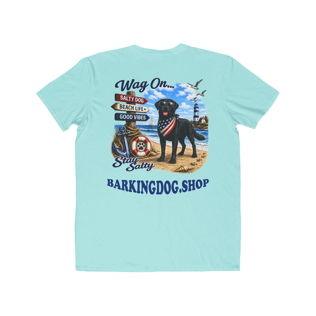 Black Lab Dog Beach T Shirt Wag On™ Stay Salty