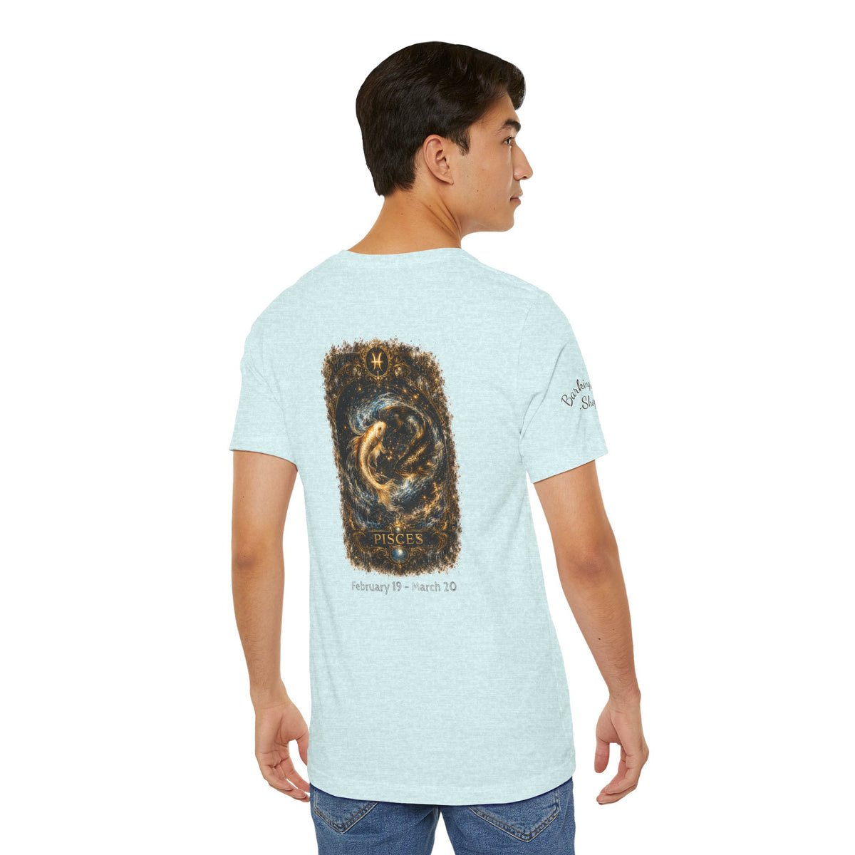 Pisces Zodiac T-Shirt — Mystical Gold Fish Astrology Tee