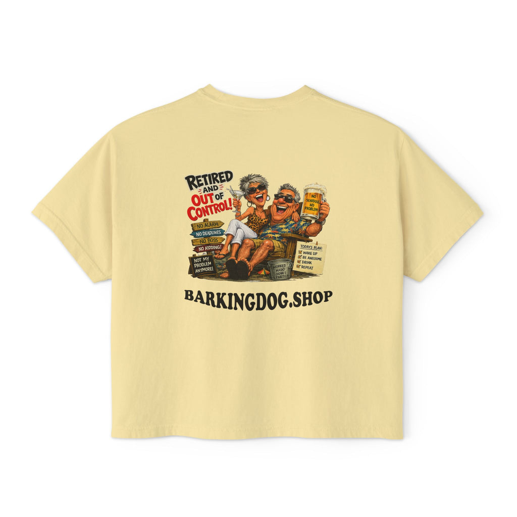 Boxy Tee — "Wag On" Dog Lovers Cropped T‑Shirt (Retired & Out of Control Design)