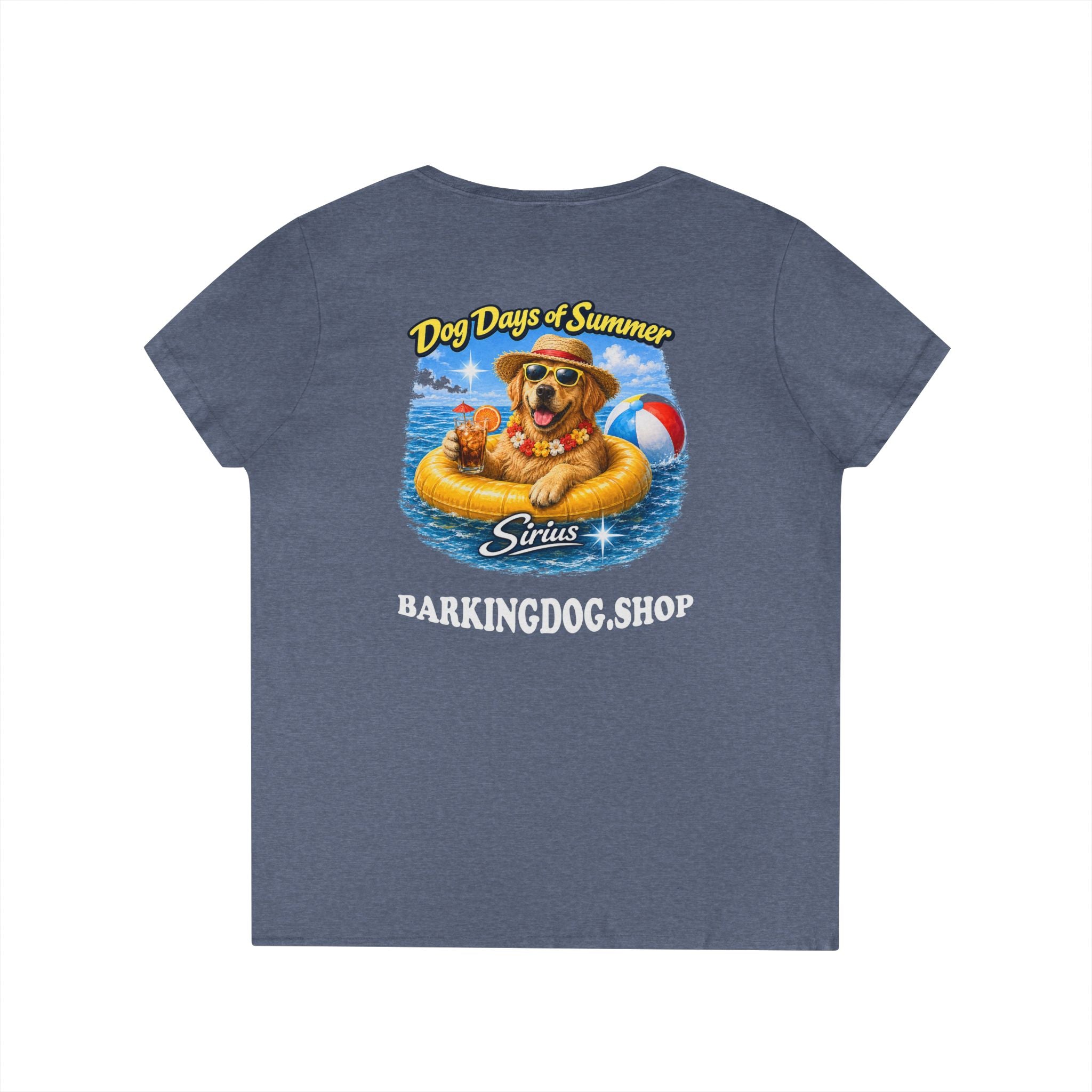 Golden Retriever Dog Inner Tube T-Shirt Wag On™ Dog Days of Summer