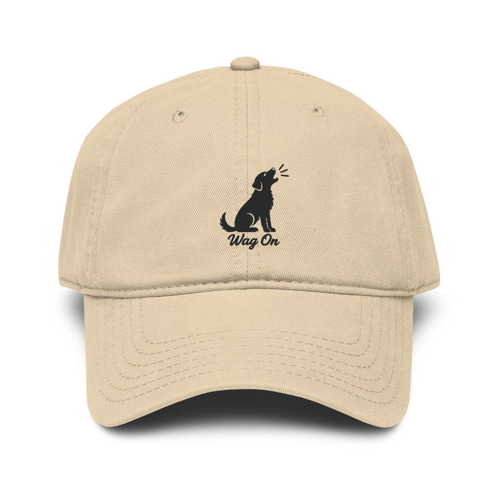 Wag On Embroidered Dog Baseball Cap — Casual Pet Lover Hat