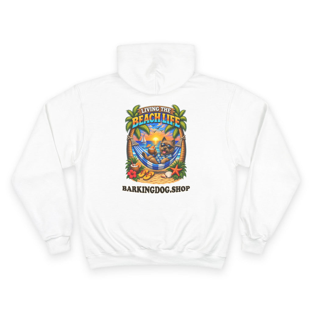Cairn Terrier Beach Life Canine Champion Hoodie Beach Collection Hammock Tropical Dog Graphic Sweatshirt Wag On BarkingDog Shop