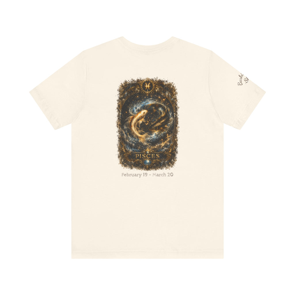 Pisces Zodiac T-Shirt — Mystical Gold Fish Astrology Tee