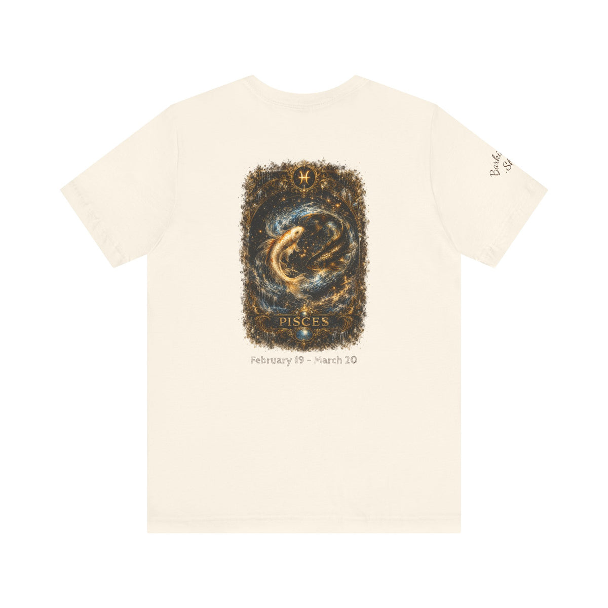 Pisces Zodiac T-Shirt — Mystical Gold Fish Astrology Tee