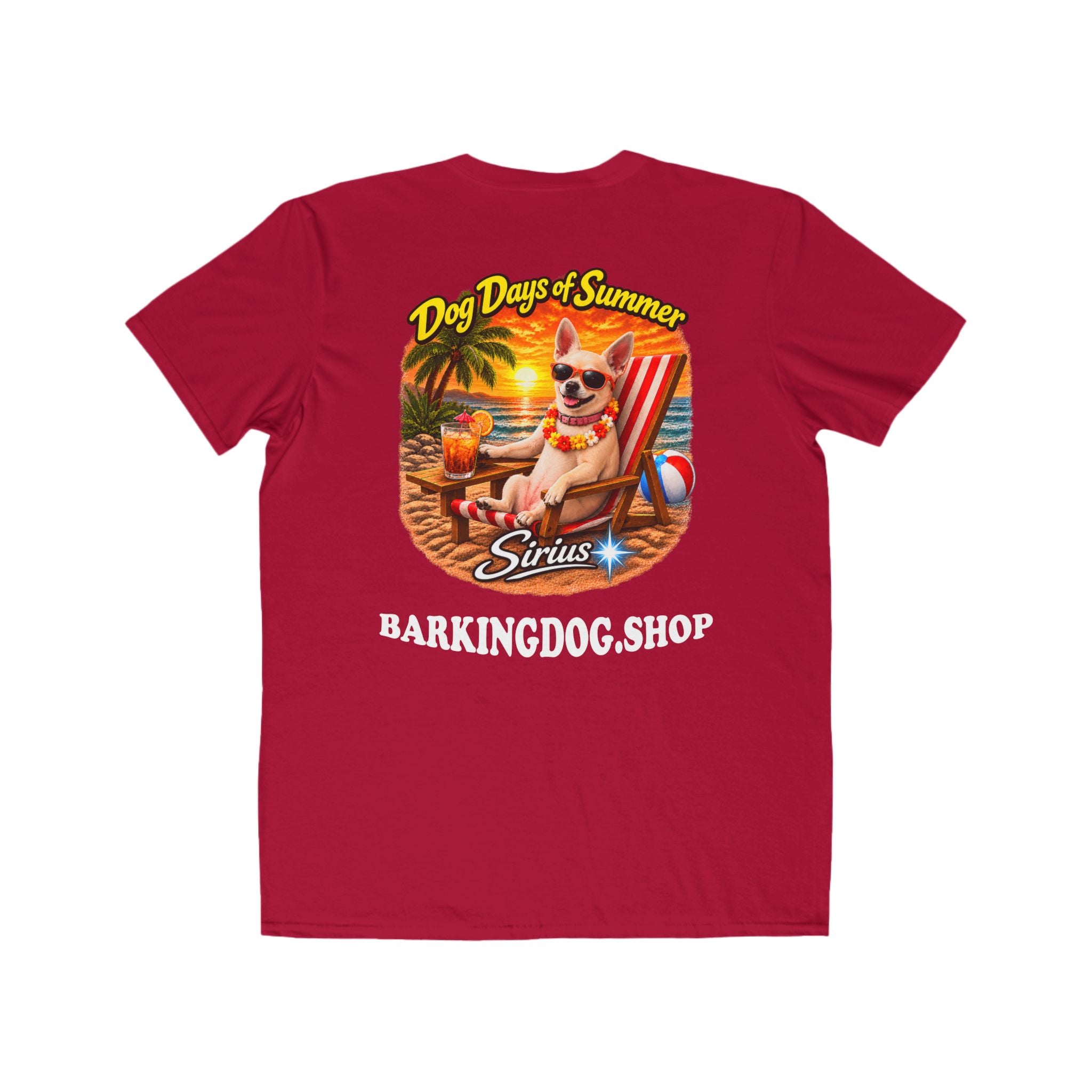 Chihuahua Beach Chair T Shirt Dog Days Of Summer Beach Dog Lover Graphic Tee Wag On BarkingDog Shop