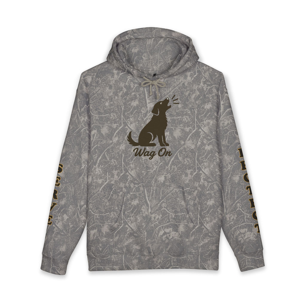 UH-60 Black Hawk Helicopter Hoodie — Barking Dog 'Wag On' Military Army Tribute