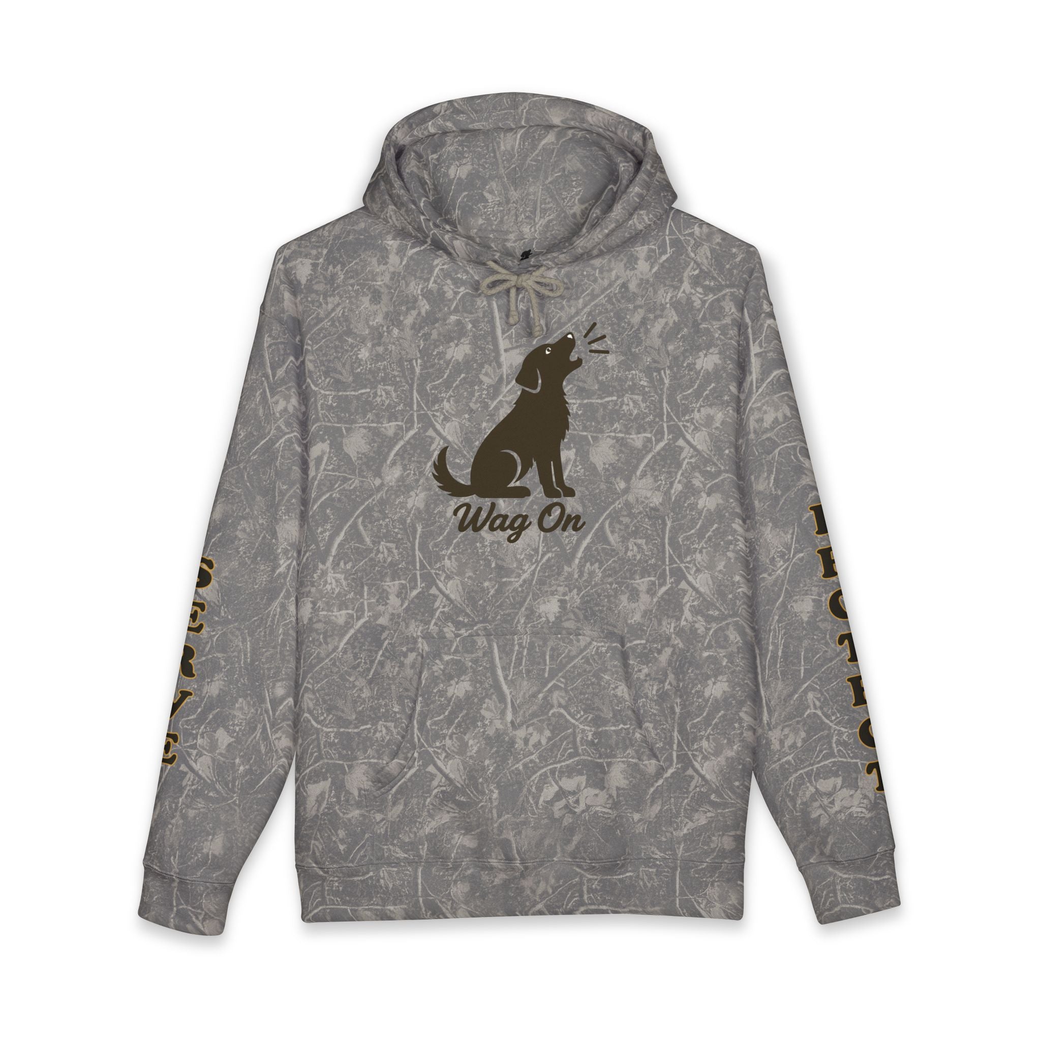 UH-60 Black Hawk Helicopter Hoodie — Barking Dog 'Wag On' Military Army Tribute