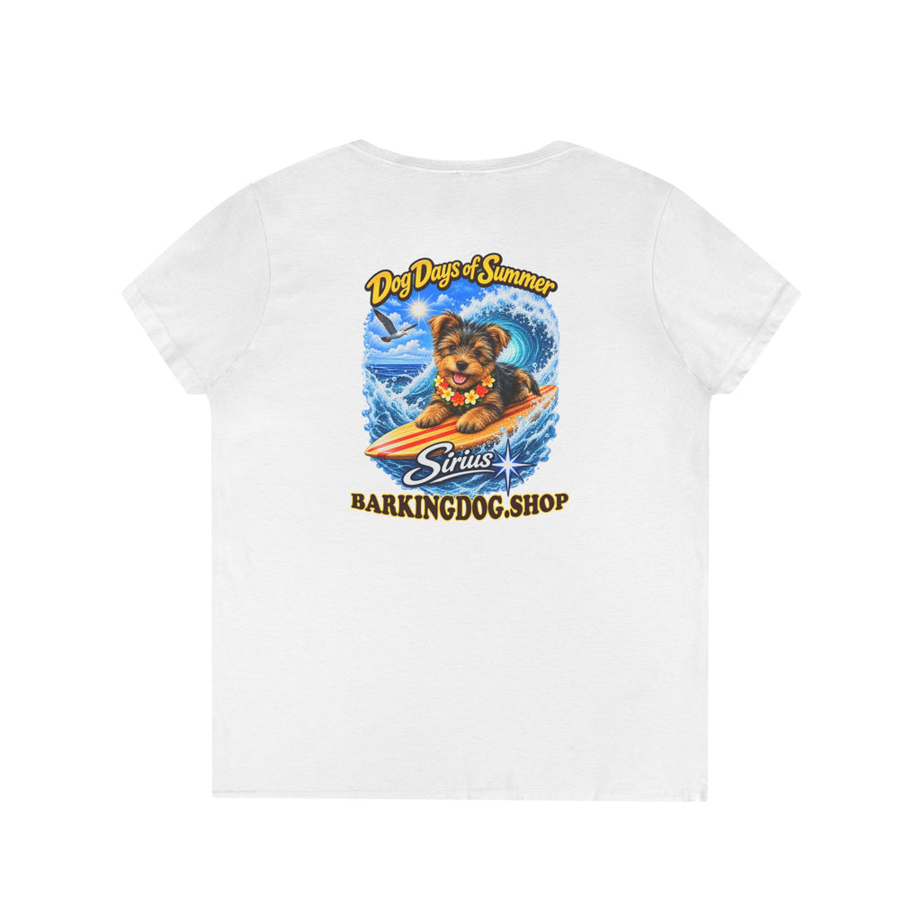 Yorkshire Terrier Surfboard T Shirt Dog Days Of Summer Beach Dog Lover Graphic Tee Wag On BarkingDog Shop
