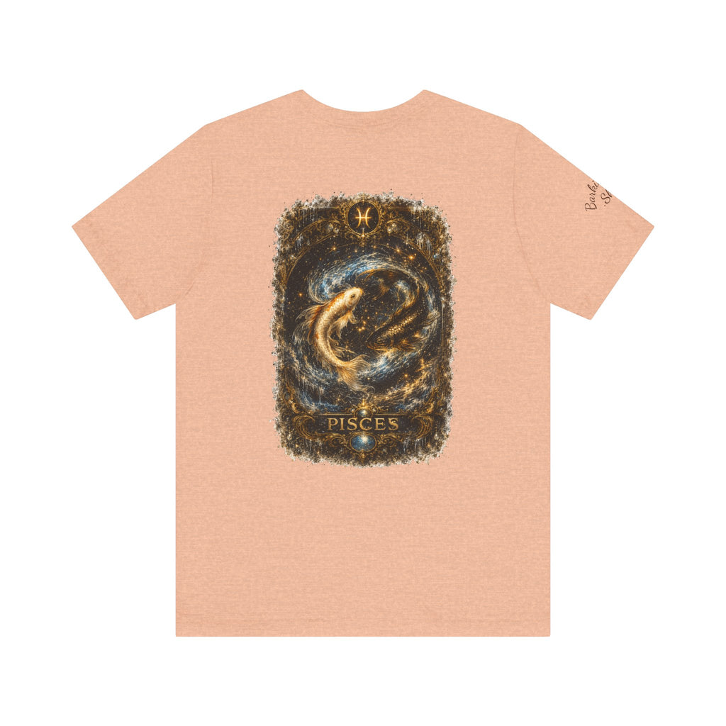 Pisces Zodiac T-Shirt — Mystical Gold Fish Astrology Tee