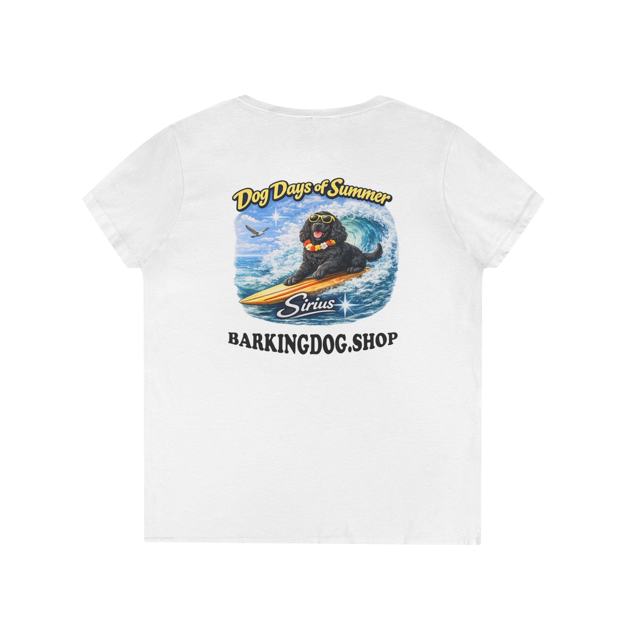 Cocker Spaniel Dog Surfboard T-Shirt Wag On™ Dog Days of Summer