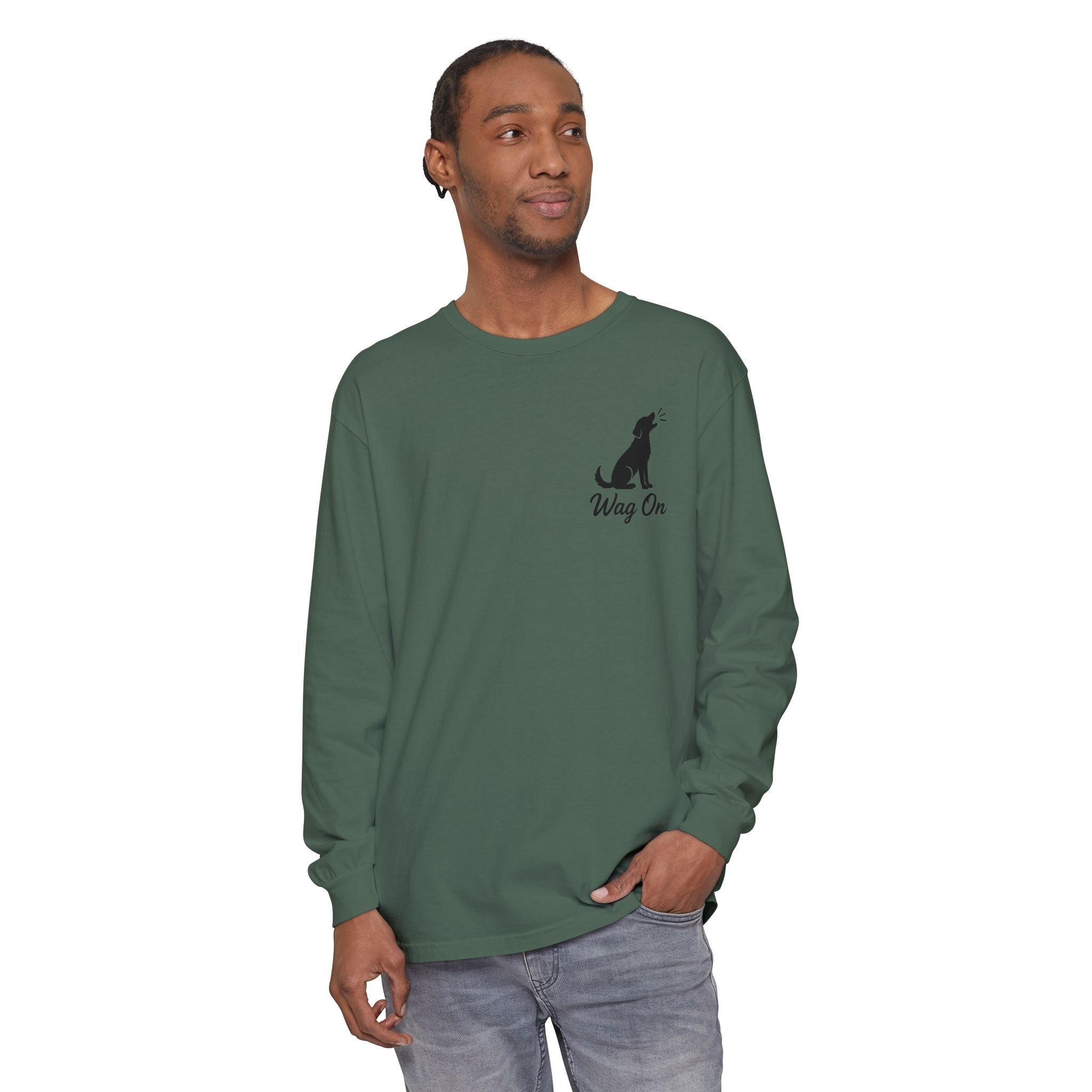 Freedom 250 Grand Prix Long Sleeve T-Shirt — "Wag On" Dog Rally Race Tee