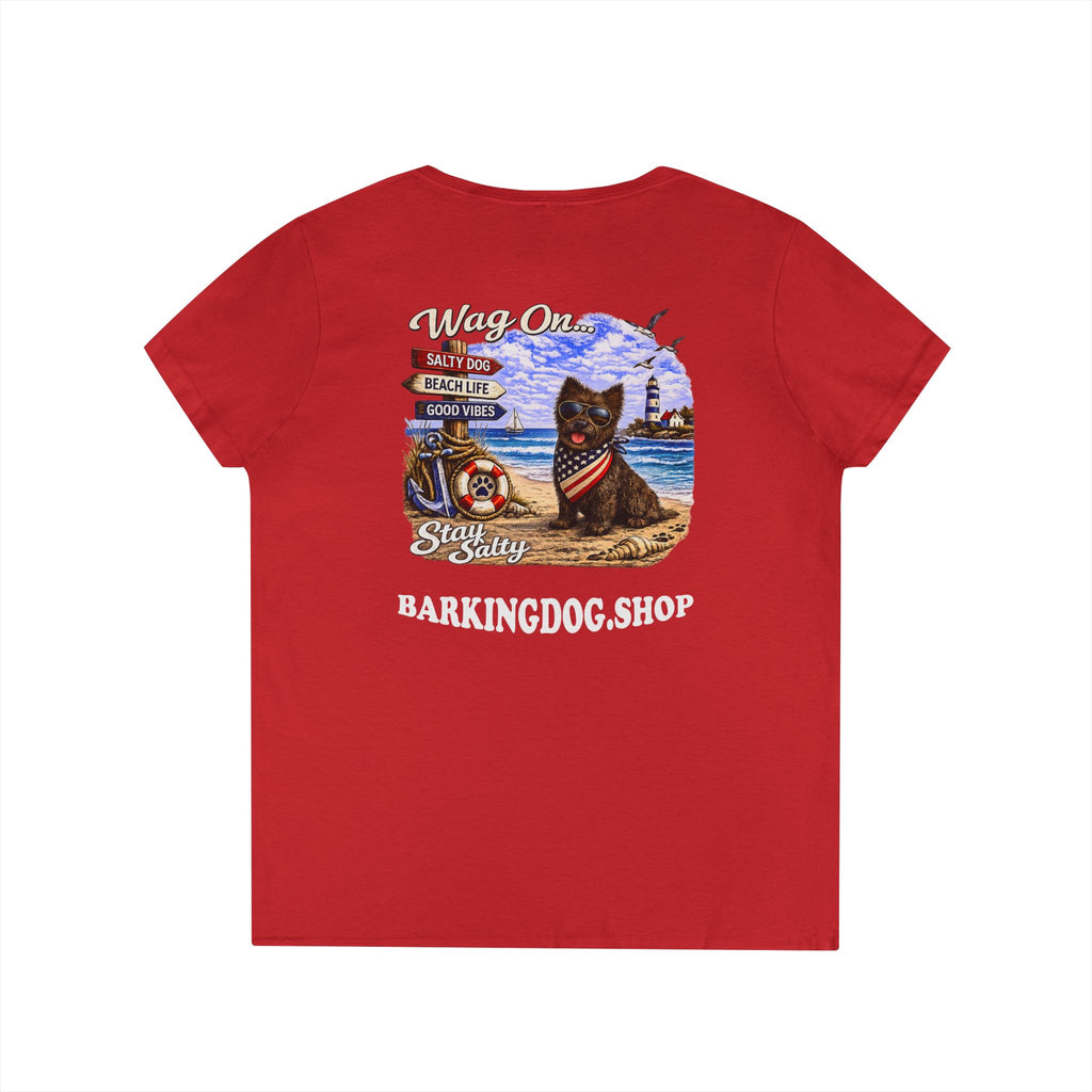 Cairn Terrier Dog Beach T Shirt Wag On™ Stay Salty