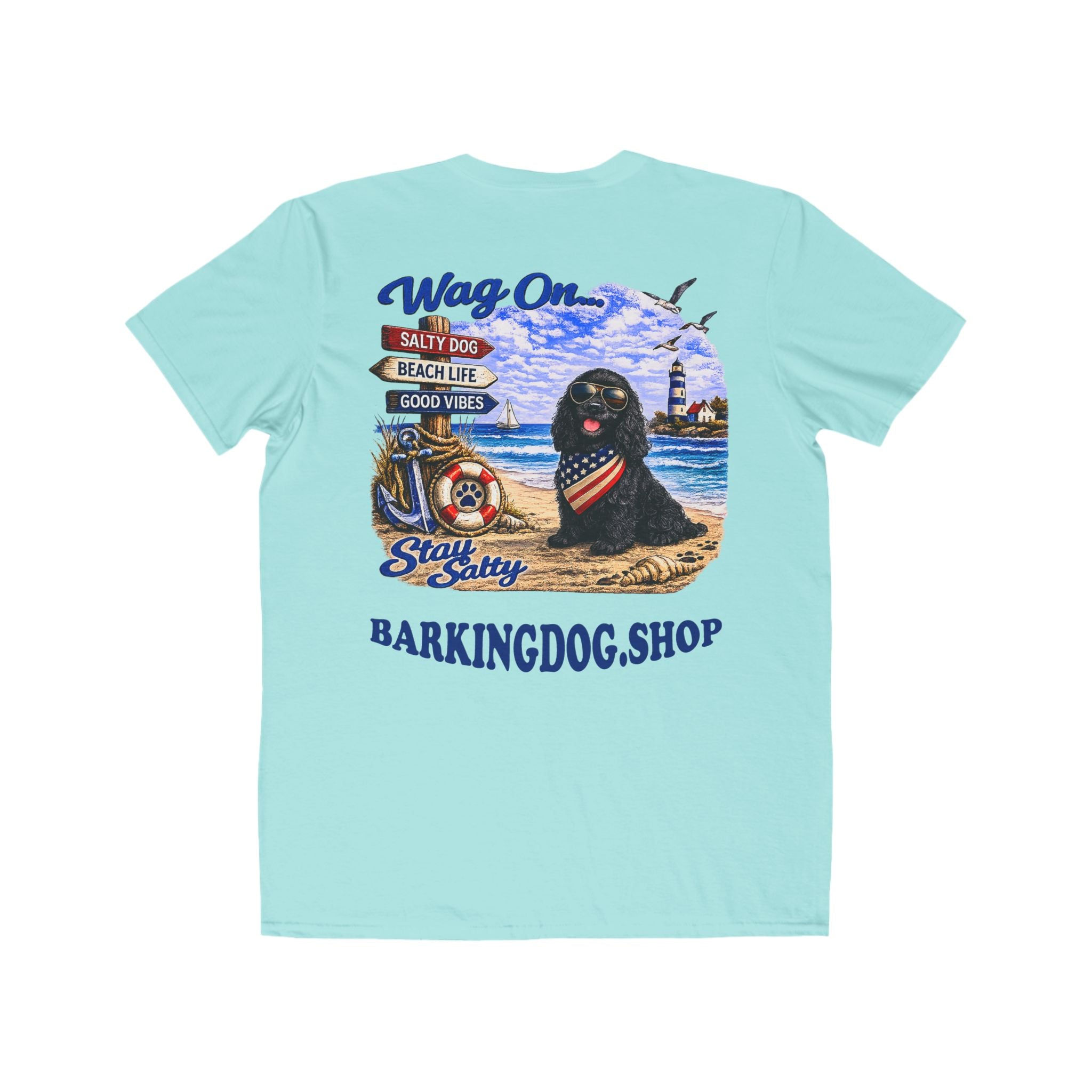 Cocker Spaniel Dog Beach T Shirt Wag On™ Stay Salty