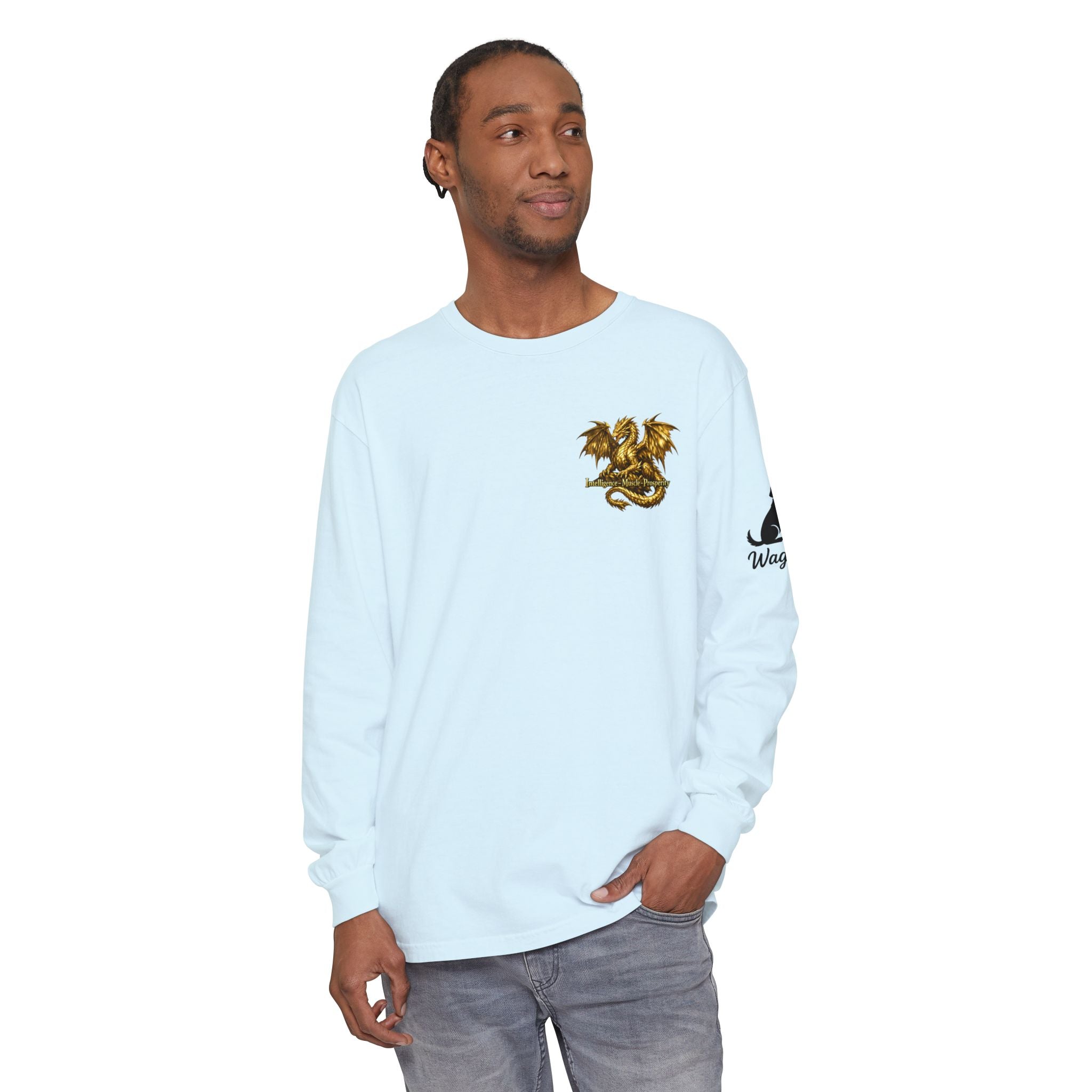 Metal Dragon Long Sleeve Tee — "Intelligence • Muscle • Prosperity"