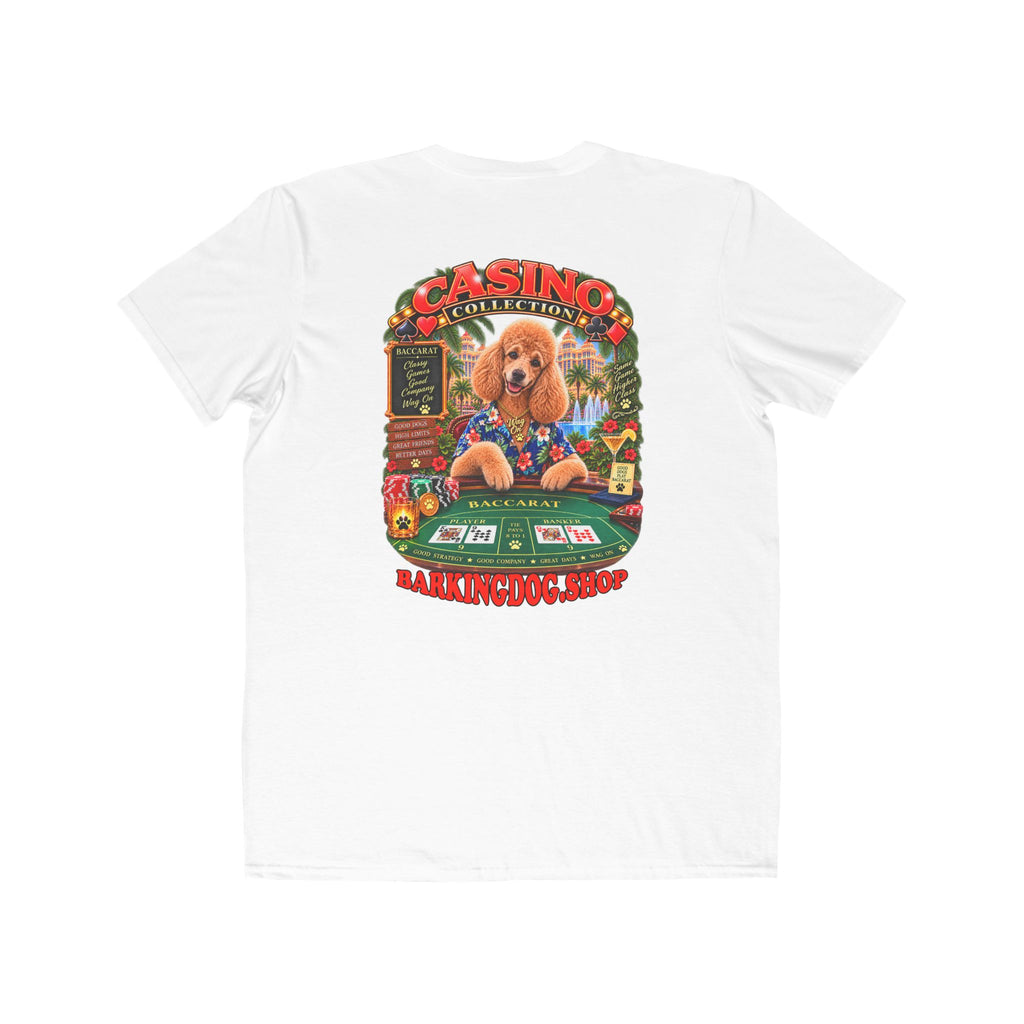 Poodle Baccarat T Shirt Casino Collection Funny Slot Machine Dog Graphic Tee Wag On BarkingDog Shop